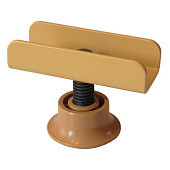 Опора регулируемая М8 с металл. скобой под плиту 16мм с пяткой Ф27мм, бежевая Опора регулируемая М8 с металл. скобой под плиту 16мм с пяткой Ф27мм, бежевая