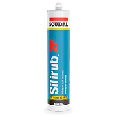 Герметик сильконовый нейтральный белый Soudal Силируб 2F 300мл.