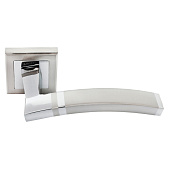 Ручка дверная RUCETTI квадрат RAP13-S SN/CP бел.никель/хром Ручка дверная RUCETTI квадрат RAP13-S SN/CP бел.никель/хром