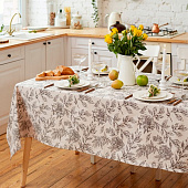  Скатерть (саржа) 149х220 Этель Black flowers 10283362 