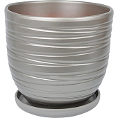 Керамический горшок Рельеф с подставкой, 4,7 л. BH-95-3 Керамический горшок Рельеф с подставкой, 4,7 л. BH-95-3