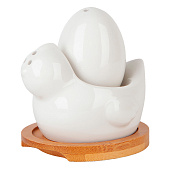 Набор для специй солонка/перечница на бамбуковой подставке "Naturel" 10х10х10см. 2633017 Набор для специй солонка/перечница на бамбуковой подставке "Naturel" 10х10х10см. 2633017