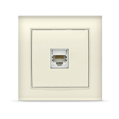  Розетка компьютерная 1-м сл. Кость(7948820)/UNIVersal Бриллиант 