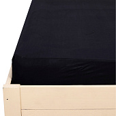 Простыня на резинке 90х200х20 цвет черный арт. 4063 Простыня на резинке 90х200х20 цвет черный арт. 4063