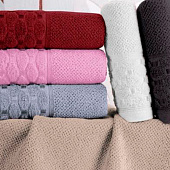  Полотенце 50х90 махровое Luxor диз. Латис (белый) белый 