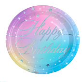  Набор бумажных тарелок 8 шт. "Magical birthday party" (180 мм) 