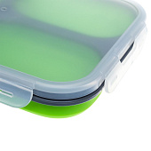 Контейнер силиконовый складной 3 отсека с ловилкой (PR-FH007) PR Контейнер силиконовый складной 3 отсека с ловилкой (PR-FH007) PR