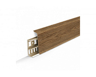 Плинтус Деконика (под проводку) Дуб рустик 70мм 2.2м Плинтус Деконика (под проводку) Дуб рустик 70мм 2.2м