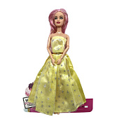 Кукла шарнирная в бальном платье и аксессуары 32х22см блистер 824-13 Кукла шарнирная в бальном платье и аксессуары 32х22см блистер 824-13