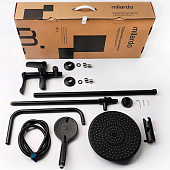 Смеситель для ванны с верхним душем Rora черный матовый RORBL4FM06 Milardo Смеситель для ванны с верхним душем Rora черный матовый RORBL4FM06 Milardo