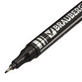  Маркер перманентный черный Brauberg Jet, 0,5 мм, нестираемый, 150507 