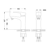  Смеситель для раковины Linara монолитный хром LM0406C Lemark 
