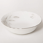  Салатник круглый 25 см Thun Constance, декор "Серебряные колосья, отводка платина БТФ0749 