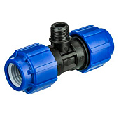 Тройник НР 32x1/2" PN 16 ПНД Тройник НР 32x1/2" PN 16 ПНД