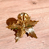 Подсвечник Лист, 8 см, латунь, 9351742 Подсвечник Лист, 8 см, латунь, 9351742