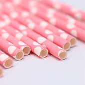 Трубочки одноразовые для напитков 12 шт. "Cute peas", pink (200 мм) Трубочки одноразовые для напитков 12 шт. "Cute peas", pink (200 мм)