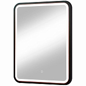  Зеркало с LED подсветкой Enjoy Black Led с сенсором 600х800 Континент 