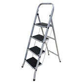 Стремянка стальная 4 ступени, широкие, высота платформы 92см, макс. нагр. 120(150)кг., Сибртех Стремянка стальная 4 ступени, широкие, высота платформы 92см, макс. нагр. 120(150)кг., Сибртех