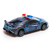 Машина инерционная Автоград "Crazy race, полиция", русская озвучка, свет, цвет серый   7667646