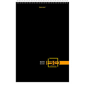 Блокнот БОЛЬШОЙ ФОРМАТ А4 198х297мм, 80л, гребень, жесткая подложка, клетка, BRAUBERG, Dark, 114355 Блокнот БОЛЬШОЙ ФОРМАТ А4 198х297мм, 80л, гребень, жесткая подложка, клетка, BRAUBERG, Dark, 114355