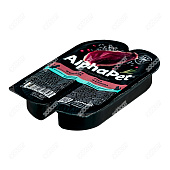  Влажный корм для кошек AlphaPet Superpremium, 80 г, утка, клюква, соус, 211001 