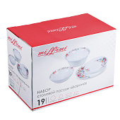  Набор посуды 19пр MILLIMI Дарина, опаловое стекло  818-286 