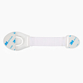  Блокираторы для дверей и ящиков 20,5см, 6шт, белые, таканевые 