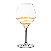 Набор бокалов для вина 450 мл Аморосо "Золотая спираль" 2 шт 40651/M8441/450 Набор бокалов для вина 450 мл Аморосо "Золотая спираль" 2 шт 40651/M8441/450