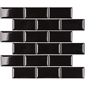 Мозаика 29,4х28,8 Metro Black Glossy Черный арт. AM84445 /Starmosaic