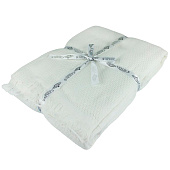  Покрывало 200х220 вафельное жаккард кремовый 