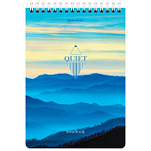  Блокнот А5 146х206мм, 80л, гребень, картон, жесткая подложка, клетка, BRAUBERG, Безмятежность,114380 