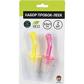 Набор пробок-леек 2шт для соуса, масла, уксуса 10х3 см 884-599 Набор пробок-леек 2шт для соуса, масла, уксуса 10х3 см 884-599