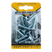 Болт мебельн.с усом DIN 607 6x30 с гайкой (белый цинк 10 шт) Болт мебельн.с усом DIN 607 6x30 с гайкой (белый цинк 10 шт)