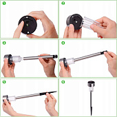 Фонарь садовый 37х5.5см LED на солнечной батарее, холодный белый арт.MASP8252 Код258524 Фонарь садовый 37х5.5см LED на солнечной батарее, холодный белый арт.MASP8252 Код258524