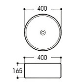  Раковина накладная 400x400x165 AQ5118-00 Aquatek 