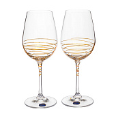  Набор бокалов для вина 350 мл Виола "Золотая спираль" 2 шт, 40729/M8441/350-2 