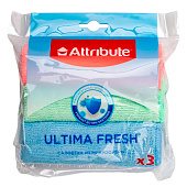  Салфетки ATTRIBUTE Ultima Fresh из микрофибры 3шт 