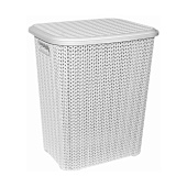  Корзина д/белья 60,0л Вязь белая, 2060/20, 052409, 052410 