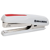Степлер №10 Brauberg Extra, до 20 листов, антистеплер, серо-красный, 229082