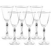 Набор бокалов для белого вина Crystal Bohemia Parus "Отводка платина, платиновый шар" 185мл (6шт) БСС0246 Набор бокалов для белого вина Crystal Bohemia Parus "Отводка платина, платиновый шар" 185мл (6шт) БСС0246