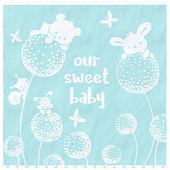  Полотенце 100х100 махровое детскоеОблачко 788220 нежно-бирюзовый, Т710/8027 96 