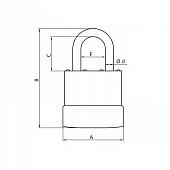  Замок висячий Apecs PDS-65-40 