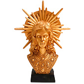 Бюст фигурка полистоун «Африканка и нимб с лучами», золото, 27.5?20.3?9 см 9604724 Бюст фигурка полистоун «Африканка и нимб с лучами», золото, 27.5?20.3?9 см 9604724