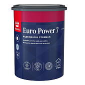 Краска моющаяся для стен и потолков Tikkurila Euro Power 7 матовая База C 0,9л Краска моющаяся для стен и потолков Tikkurila Euro Power 7 матовая База C 0,9л