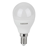 Лампа LED 10Вт Е14, шар, 3000К теплый OSRAM
