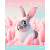  Тетрадь А5 96л скрепка клетка пласт.обл. Pastel Animals серия (30) /96Т5В1пл/ 