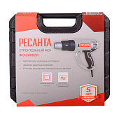 Фен строительный ФЭ-2000ЭК, 2000Вт, 300/500 л/мин, 50-600С, Ресанта