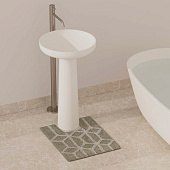 Набор ковриков для ванны и туалета 50х80 и 40х45 Лабиринт серый хлопок 