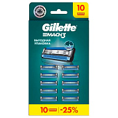 Cменные кассеты для бритья GILLETTE MACH3 10шт