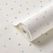 Обои 1.06х10м Romarta арт.106-102-43 Звезды на белом /Moda Interio   Обои 1.06х10м Romarta арт.106-102-43 Звезды на белом /Moda Interio